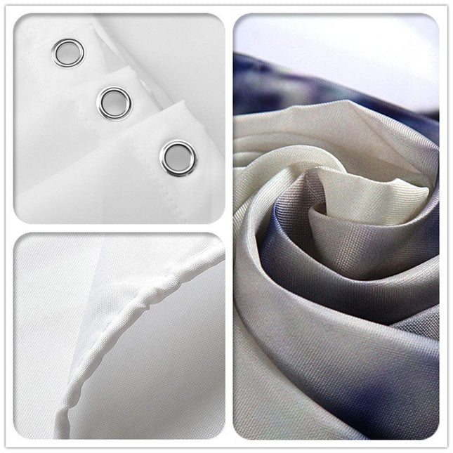 Duschdraperi med tecknad lantlig bondgård