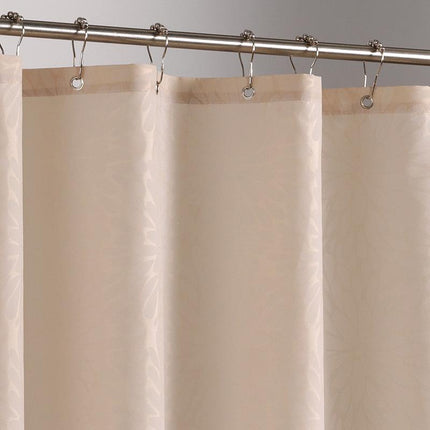 Enfärgat krämfärgat duschdraperi för badrum