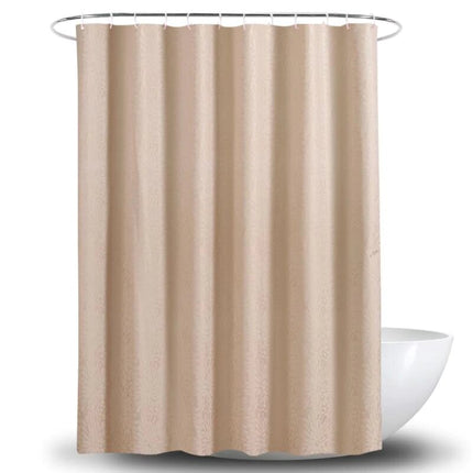 Enfärgat krämfärgat duschdraperi för badrum