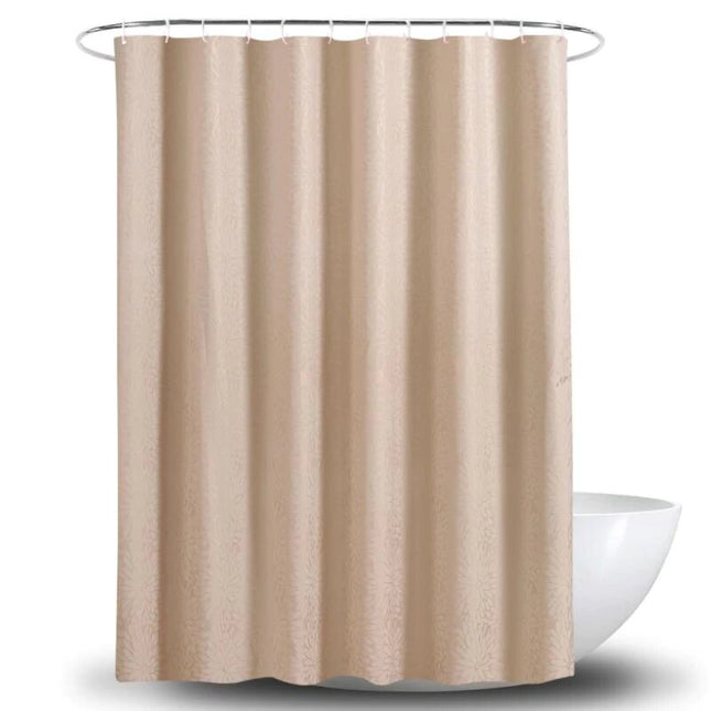 Enfärgat krämfärgat duschdraperi för badrum