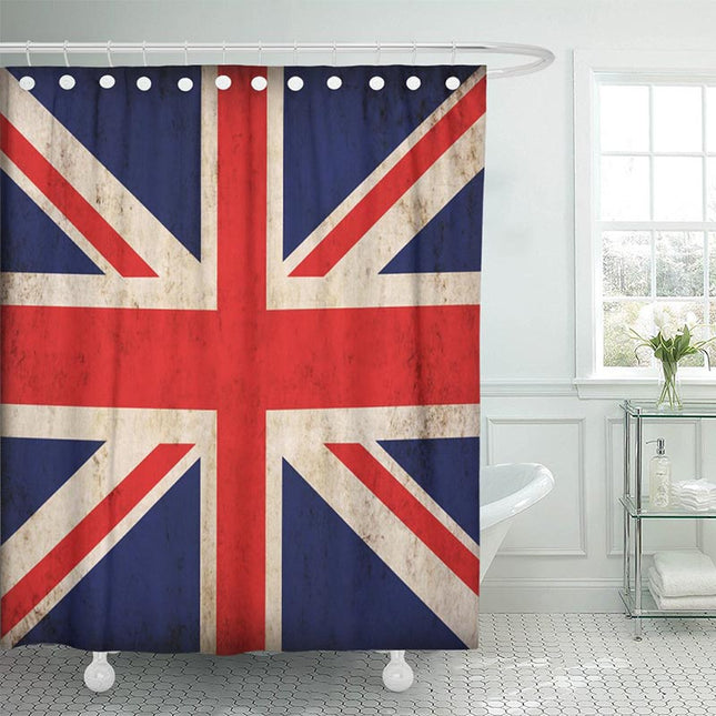 Duschdraperi med Storbritanniens flagga