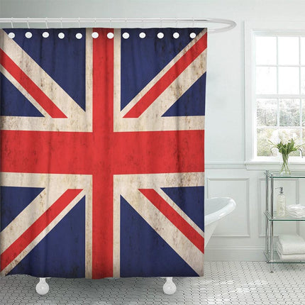 Duschdraperi med Storbritanniens flagga