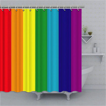 Duschdraperi med HBTQ regnbågsflagga