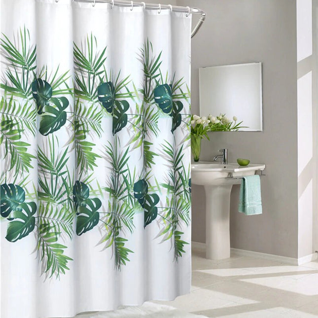 Duschdraperi med tropiska palmblad