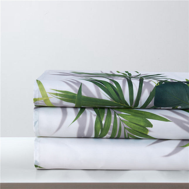 Duschdraperi med tropiska palmblad