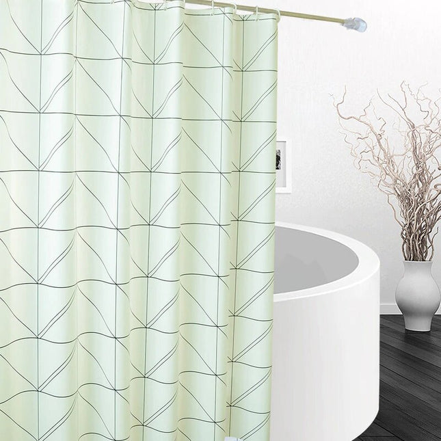Exklusivt duschdraperi med geometriskt mönster