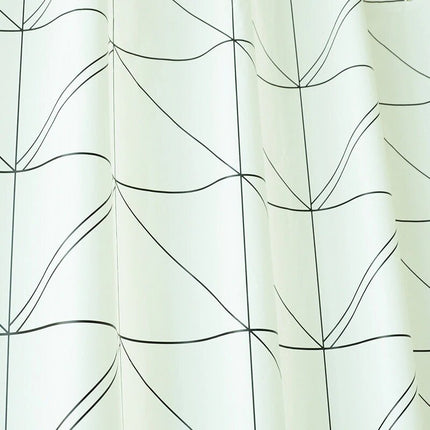 Exklusivt duschdraperi med geometriskt mönster