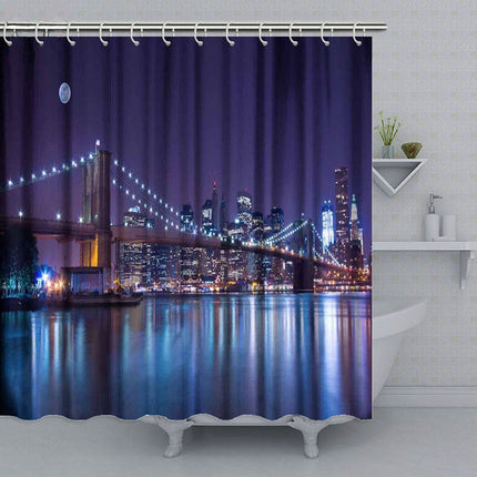 Duschdraperi med motiv av New York