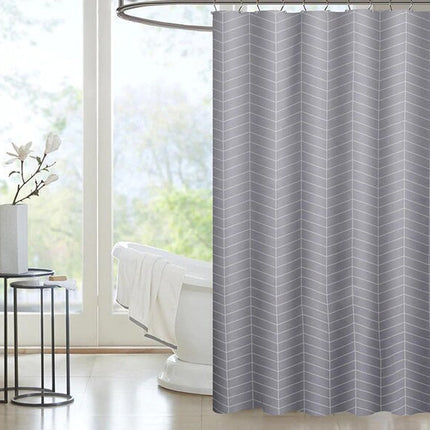 Mögelavvisande duschdraperi i fiskbensmönster