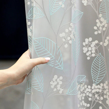 Transparent PVC duschdraperi med blommor