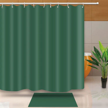 Smaragdgrönt enfärgat duschdraperi i tyg