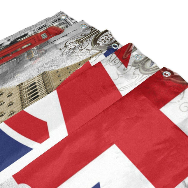Duschdraperi med motiv från London