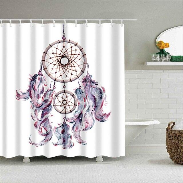 Bohemiskt duschdraperi med drömfångare motiv