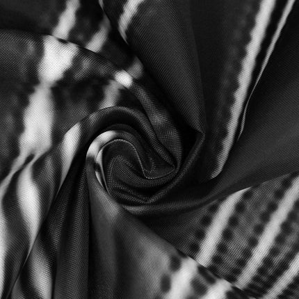 Svart duschdraperi med kattögon motiv