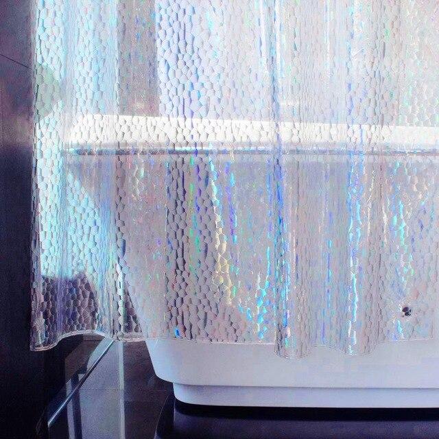 Duschdraperi med tyngder och 3D-effekt