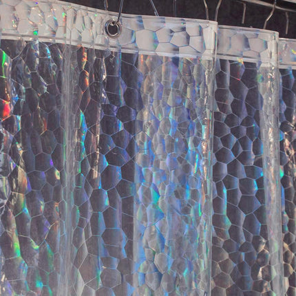 Duschdraperi med tyngder och 3D-effekt