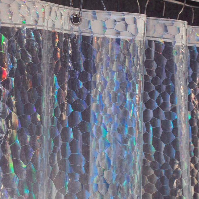 Duschdraperi med tyngder och 3D-effekt