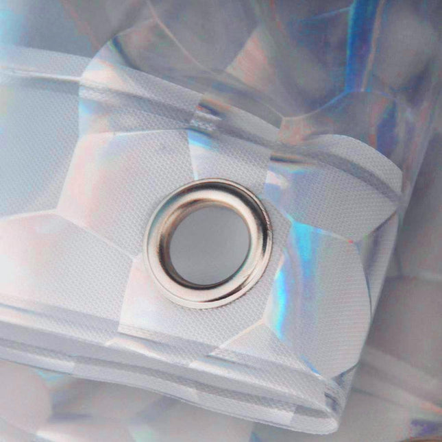 Duschdraperi med tyngder och 3D-effekt