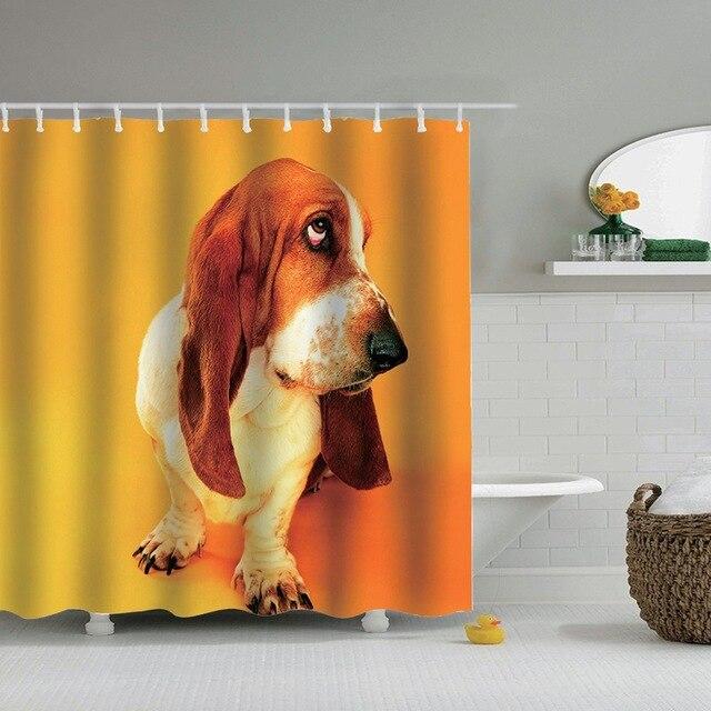 Duschdraperi med Motiv Basset Hound
