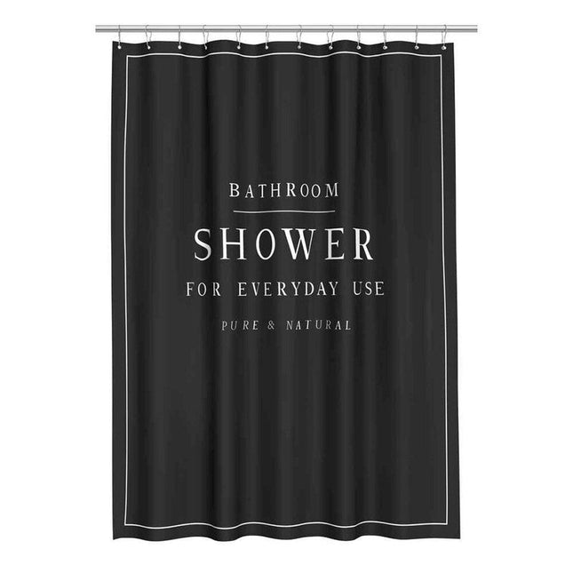 Svart och vitt modernt duschdraperi