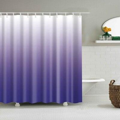 Lila duschdraperi med gradient effekt