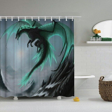 Duschdraperi med Fantasi Drake Motiv