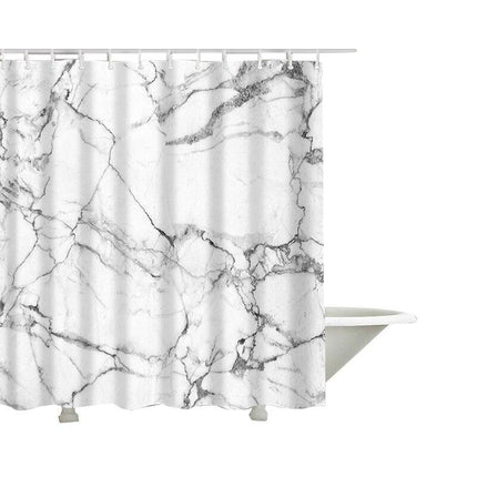 Duschdraperi med elegant marmorering