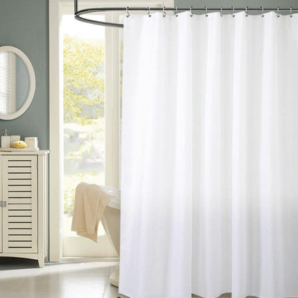 Vitt duschdraperi i vattenavvisande tyg