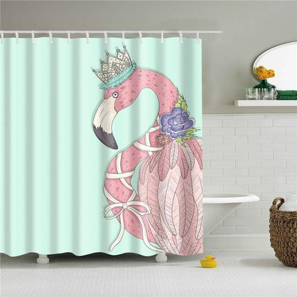 Duschdraperi med flamingo prinsessa