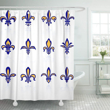 Duschdraperi med fransk lilja mönster