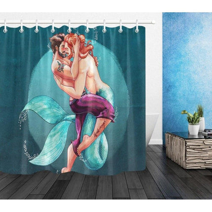 Duschdraperi med HBTQ-konstmotiv