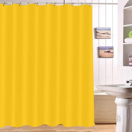 Enfärgat honungsgult duschdraperi för badrum