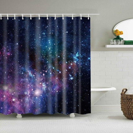 Duschdraperi med vackert galaxmotiv
