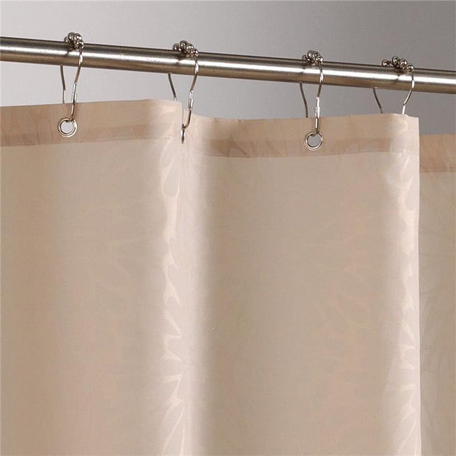 Ogenomskinligt duschdraperi i textil för badrum