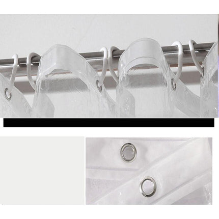 Genomskinligt duschdraperi i slitstark plast