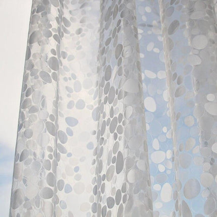 Transparent PVC duschdraperi med stenmotiv
