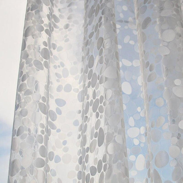Transparent PVC duschdraperi med stenmotiv