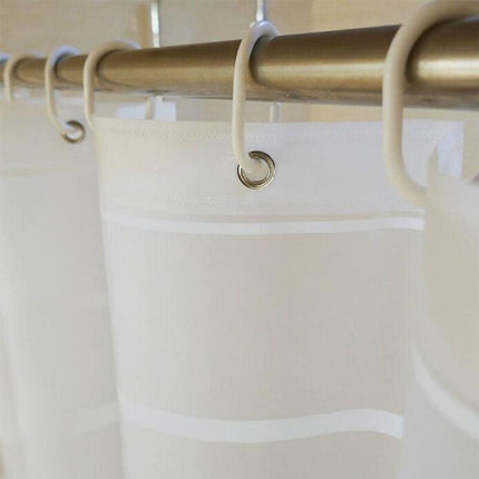 Modernt randigt duschdraperi i textil