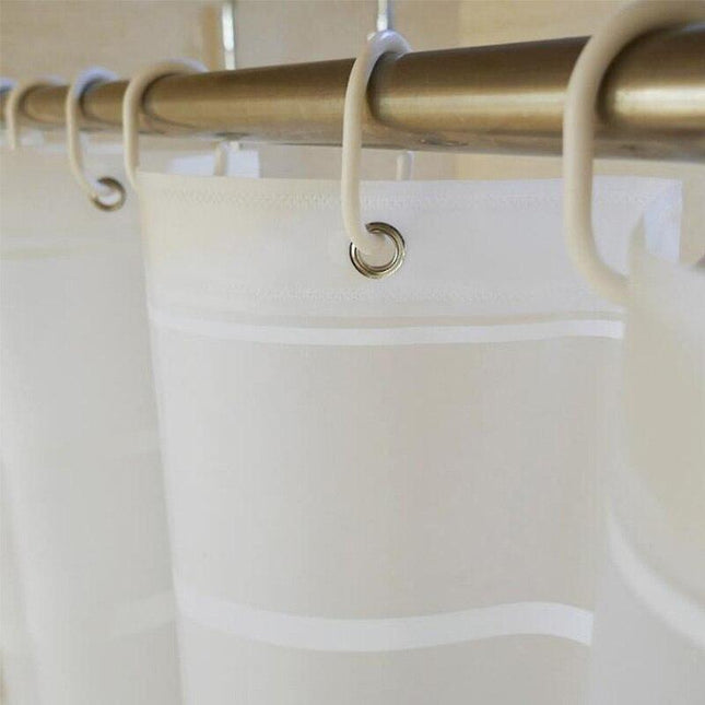 Modernt randigt duschdraperi i textil