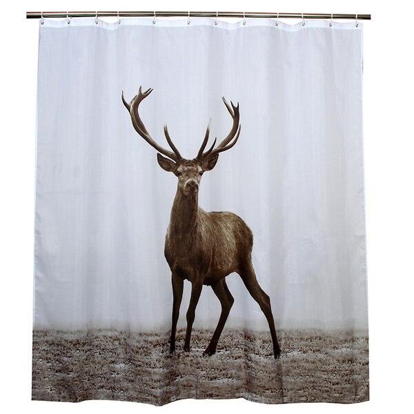 Duschdraperi med ståtlig kronhjort