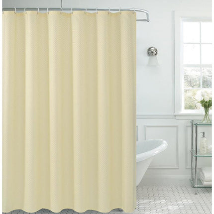 Billigt duschdraperi med våfflad textur