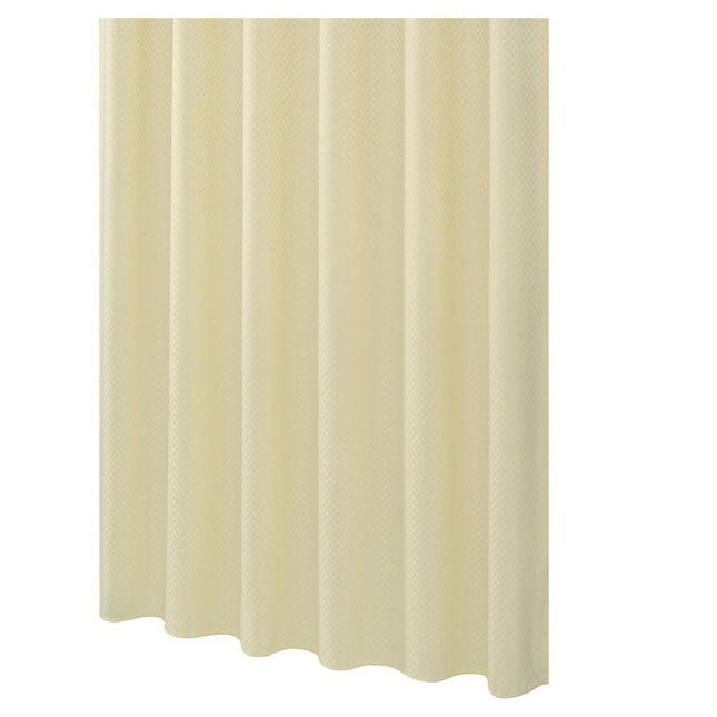 Billigt duschdraperi med våfflad textur