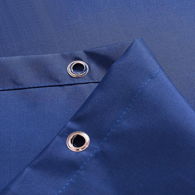 Mörkblått duschdraperi i textil