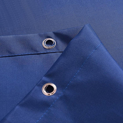 Mörkblått duschdraperi i textil
