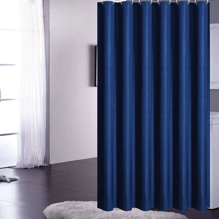 Mörkblått duschdraperi i textil
