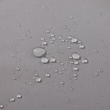 Enfärgat grått duschdraperi i slitstarkt tyg