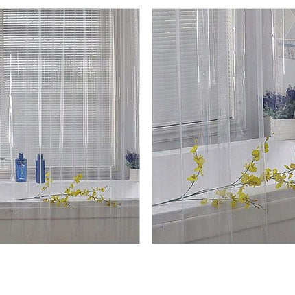 Helt transparent duschdraperi i PVC-plast