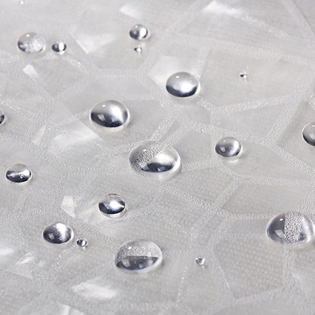 Tjockt transparent duschdraperi med stenmönster