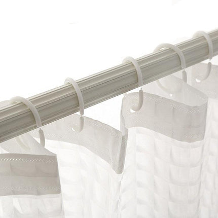 Tjockt transparent duschdraperi med stenmönster