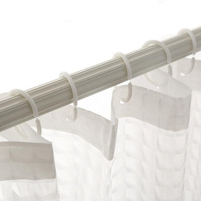 Tjockt transparent duschdraperi med stenmönster